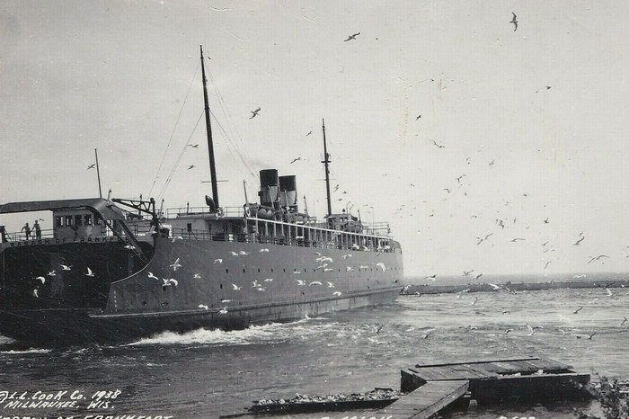 Ss Wabash Outbound Built 1927 Ann Arbor Railroad Manistique (newer photo)